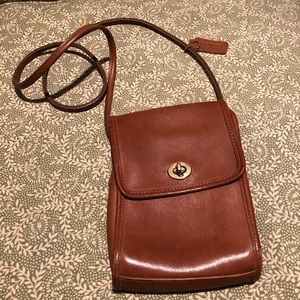Vintage Tan Coach Small Crossbody